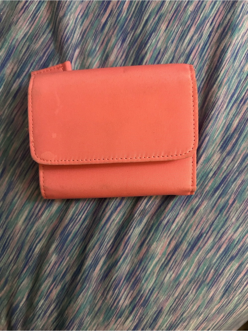 Compact Coral Women’s Wallet - Unbranded